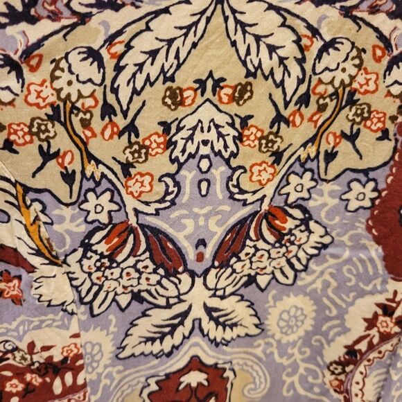 S SILENCE + NOISE ANTHROPOLOGIE FLOWY FLORAL BACK ZIP DRESS SMALL - Picture 5 of 13